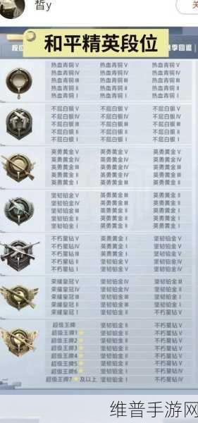 和平精英段位晋升攻略，揭秘铂金之后的荣耀之路