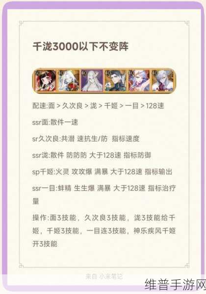 阴阳师手游攻略，泷夜叉姬阵容搭配详解