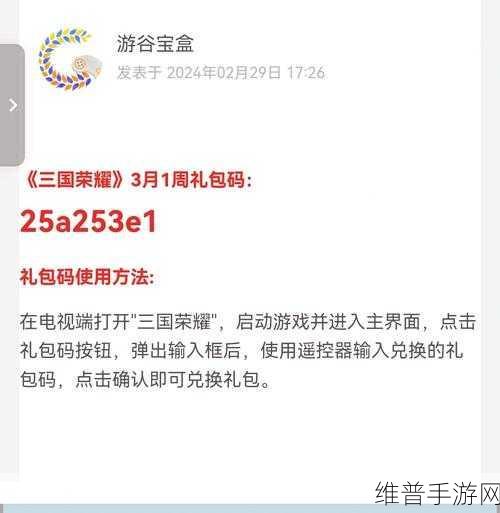 探寻手游礼包兑换码的神秘获取之道