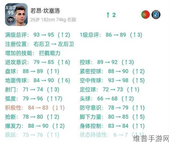 实况足球手游2024新版各级球员深度评测,满级属性全面解析与最新变动揭秘