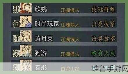 放置江湖初始门派选择全攻略
