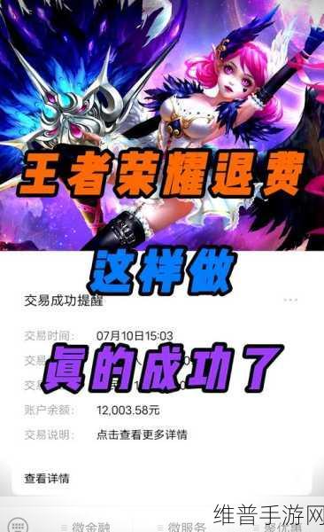 王者荣耀充值退款全攻略，如何高效追回误充金额
