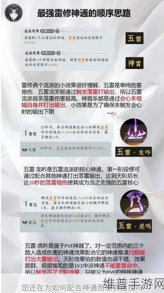 问剑长生手游雷修技能精妙搭配指南