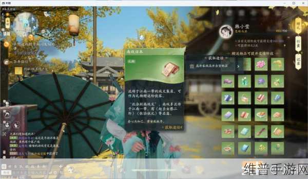 射雕手游深度攻略，解锁韩小莹心仪礼物的秘密