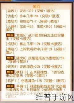 深度解析放开那三国3关羽技能与能力
