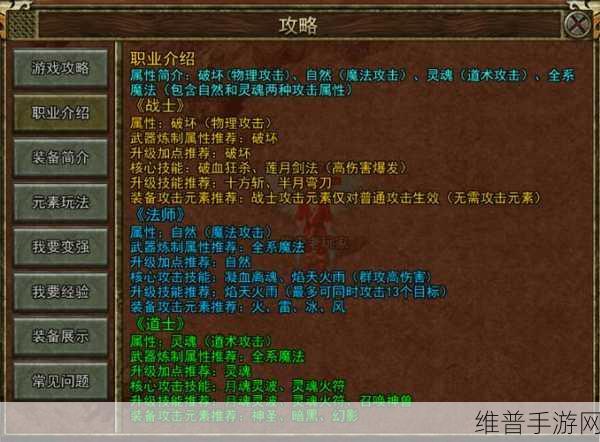 沙巴克传奇战士技能加点全攻略