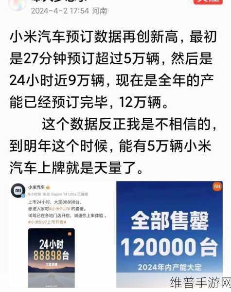 小米SU7销量火爆,手游市场迎来新机遇,深度攻略与数据解析