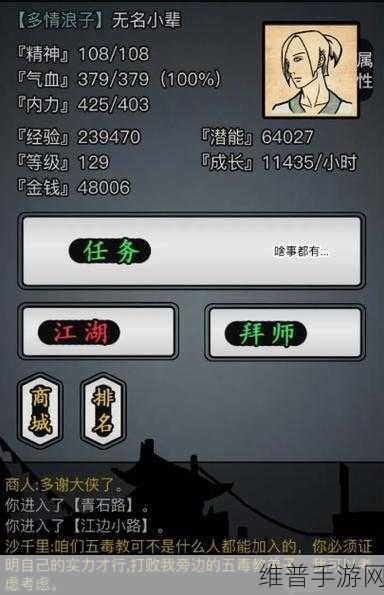 放置江湖快速进阶攻略,解锁你的最高成长速度秘密