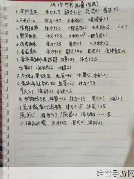迷你世界地心人食物全解析，揭秘地心人的饮食之谜