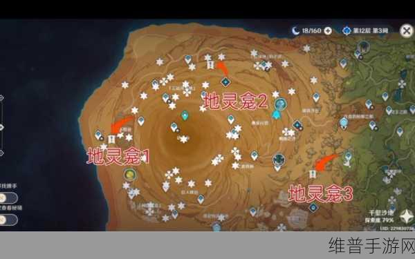 原神手游攻略，全面解析沙漠地灵龛位置