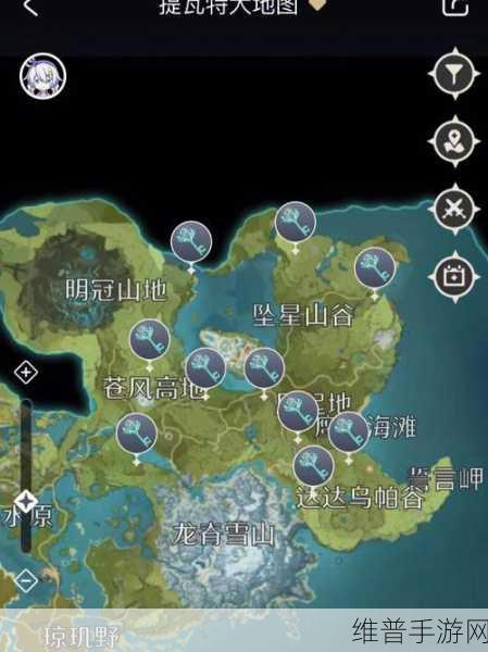 原神手游攻略，全面解析沙漠地灵龛位置