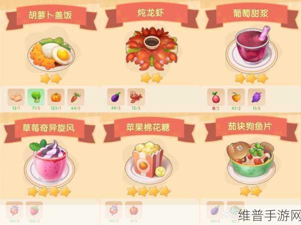 摩尔庄园手游攻略，做什么菜最划算？揭秘最赚钱的菜品！