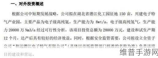 和远气体助力手游产业新飞跃,潜江产业园Q1试产,高纯氨等助力游戏数据优化