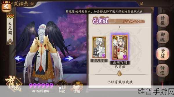 阴阳师手游,大天狗云间飞羽皮肤深度解析与美图鉴赏