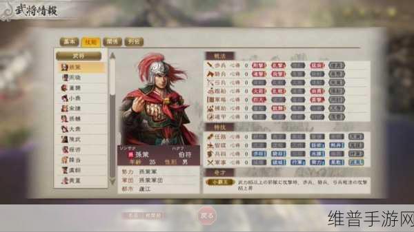 三国志14孙策战斗策略全解析，江东小霸王的辉煌之路