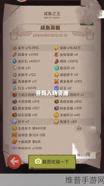 咸鱼之王6830关通关秘籍，策略与技巧并重