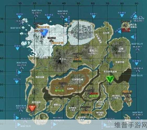方舟生存进化手游，揭秘飞龙谷的地图位置与探险攻略