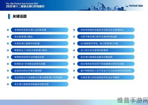 第十二届亚太港口科技峰会盛启，手游公司视角下的创新攻略与数据盛宴，国内外重磅嘉宾邀您共襄盛举