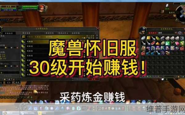 魔兽世界怀旧服赚钱秘籍，各职业财富积累攻略