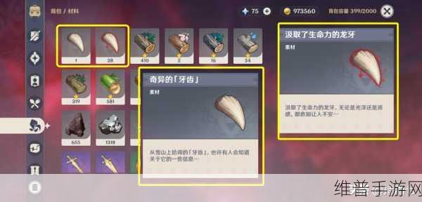 原神，汲取生命力的龙牙奥秘及其作用深度探究