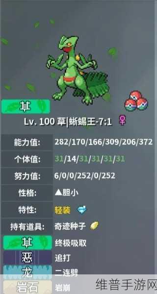 口袋妖怪复刻蜥蜴王性格深度解析与推荐