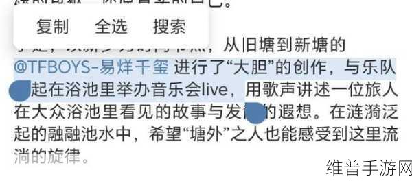 九号公司独家冠名盛况，易烊千玺过塘浴池音乐会手游攻略全解析