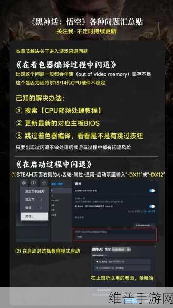 黑神话悟空闪退问题全面解析与解决方案