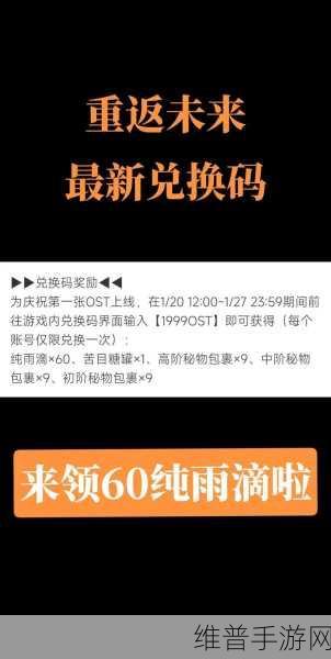 2024年度精选，重返未来1999纯雨滴兑换码全攻略