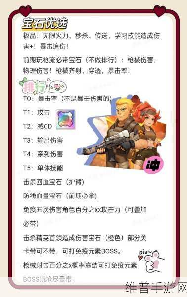 向僵尸开炮宝石搭配全攻略，打造最强战斗力