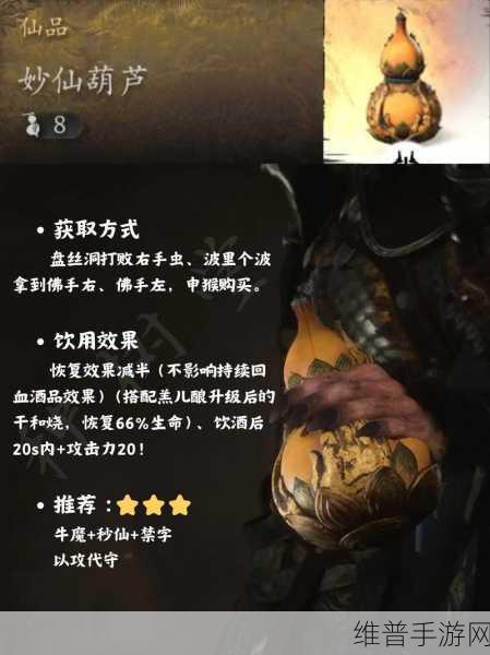 黑神话，悟空手游攻略，全面解析葫芦的补充与获取