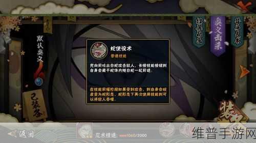 火影忍者手游深度攻略，半蛇兜竞技场玩法全解析与战斗技巧策略