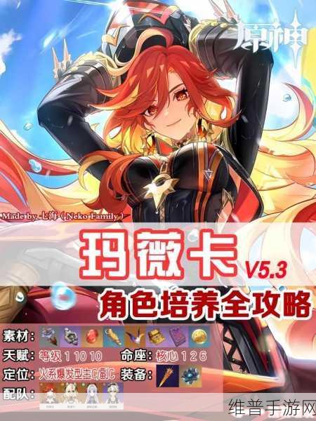 原神玛薇卡突破材料全攻略，助你轻松提升角色实力