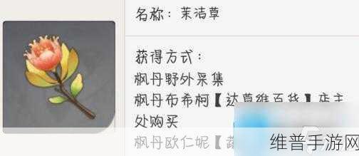 原神茉洁草获得方法全攻略
