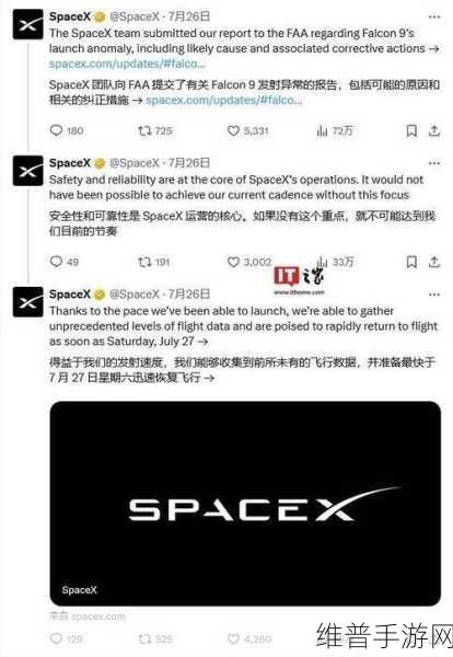 SpaceX复飞申请下的手游攻略启示，猎鹰9号与游戏数据的快速响应