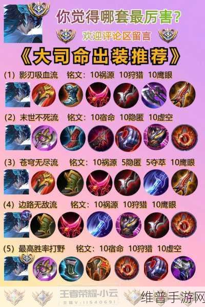 王者荣耀最新出装铭文全攻略，打造你的专属战斗风格