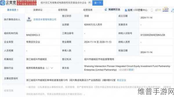 规模50亿元基金落地绍兴，手游公司迎来集成电路新机遇