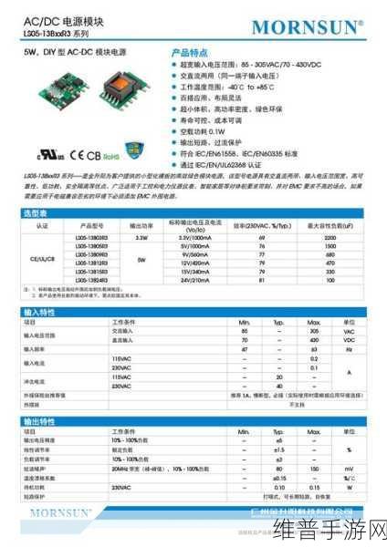 金升阳模块电源助力手游公司，LS05-23BxxDR3系列在手游攻略数据优化中的实战应用