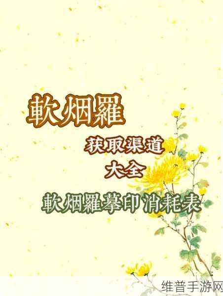 一梦江湖深度攻略，揭秘软烟罗摹印消耗表