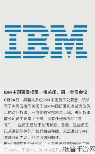 IBM关闭中国研发部门，手游公司如何应对技术变革？