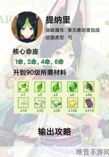 原神提纳里四星武器深度推荐，打造高效输出的秘诀