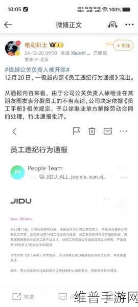极越内部风波深度剖析，公关总监质疑，公司困境单一归责CEO的片面性