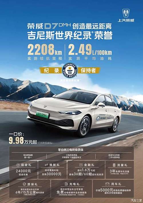 荣威D7 DMH混动夺冠启示录，续航2208公里创吉尼斯纪录，手游攻略新灵感