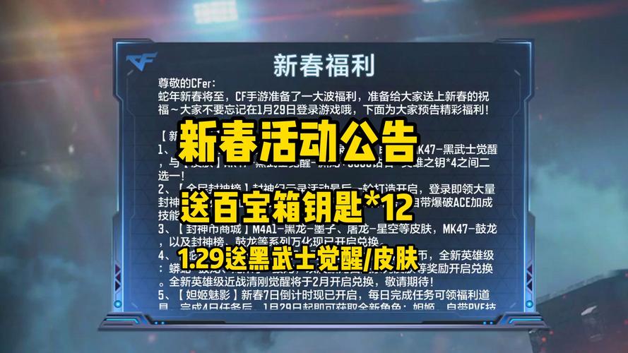 CF手游新春终结者豪华礼包全揭秘