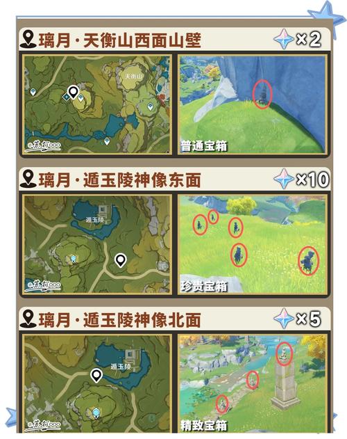 原神，相见亦是离别宝箱全位置大揭秘