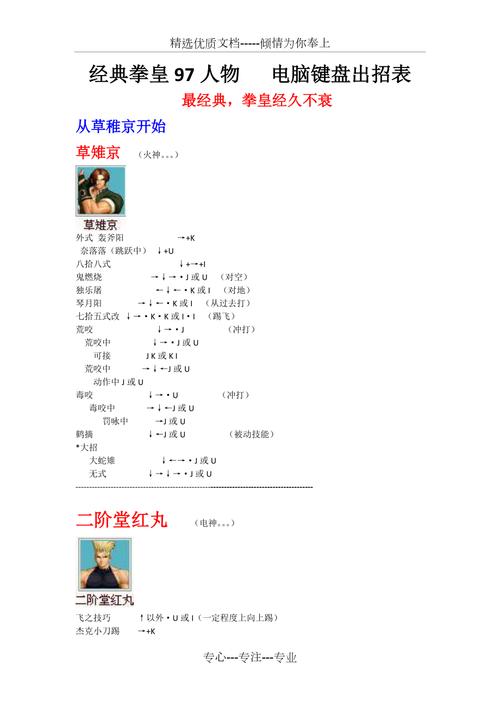 拳皇 97 电脑键位全攻略指南