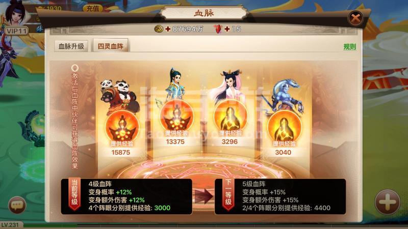 神仙道四重天伙伴获取等级大揭秘