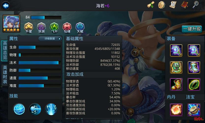 乱斗西游海若技能深度解析与适用技能盘点