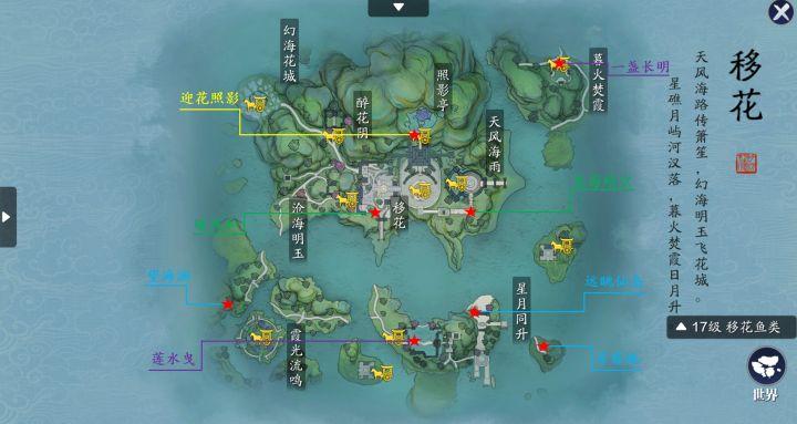天涯明月刀手游全部胜景录位置坐标汇总