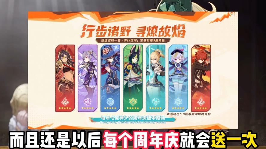 原神周年庆自选五星角色活动真相揭秘