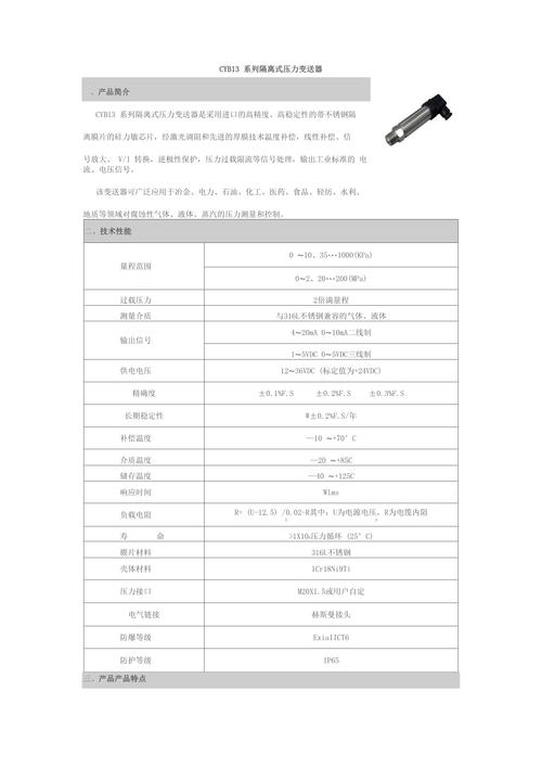 CYB4500系列压力变送器在手游数据监测中的创新应用攻略